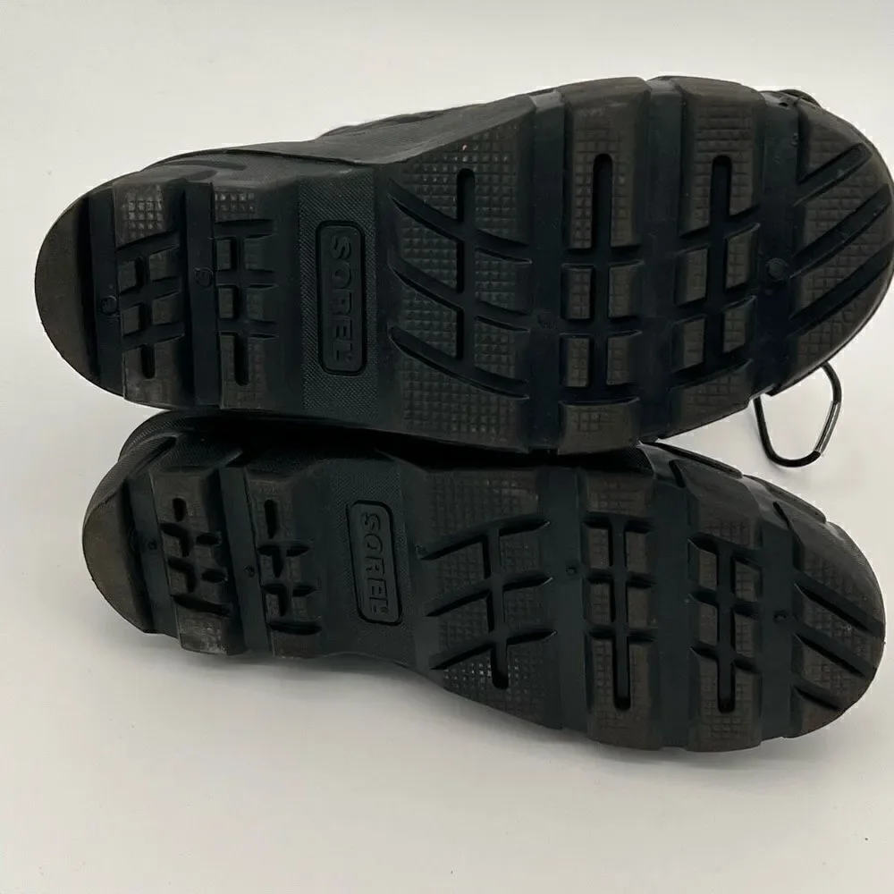 Youth Sorel Flurry Snow Winter Boot Sz US 5 EUR 37 BLACK RED $70 MSRP